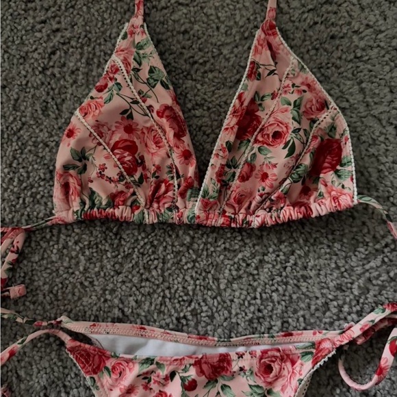 Floral Pink Bikini Set - Picture 2 of 3